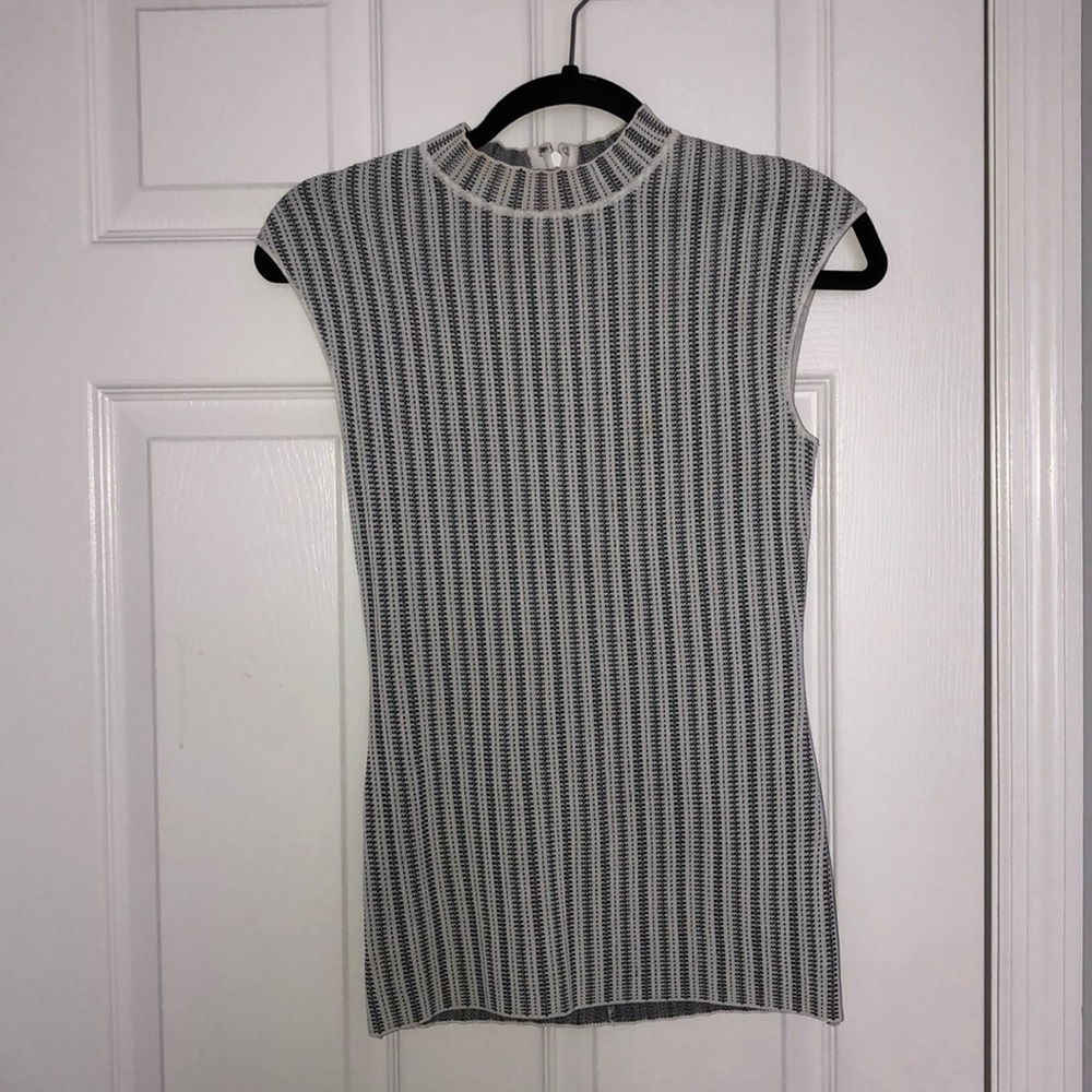 Navy and white tank